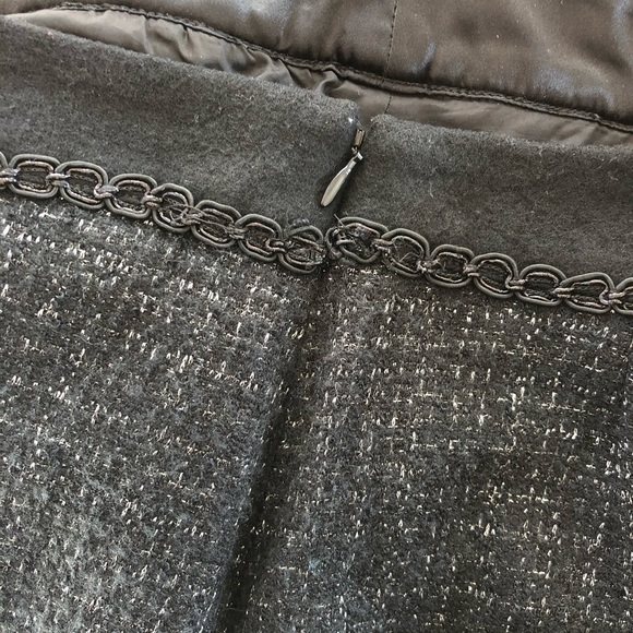 Tory Burch silver and black tweed pencil skirt - Picture 6 of 9